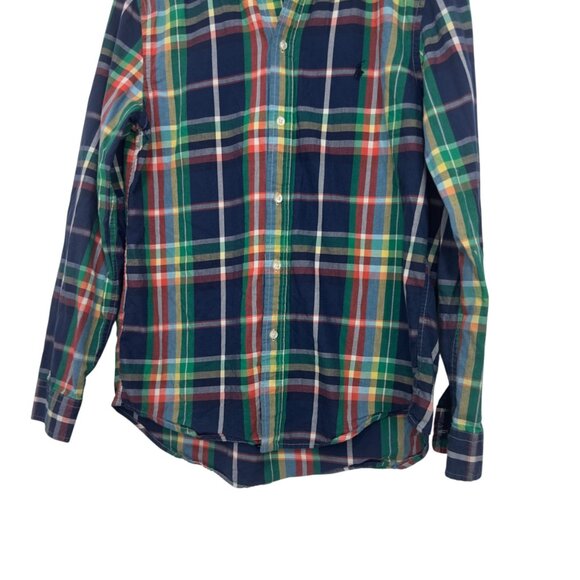 Ralph Lauren Plaid Button-Down Shirt Young XL Multicolor Long Sleeve 100% Cotton - Picture 11 of 12
